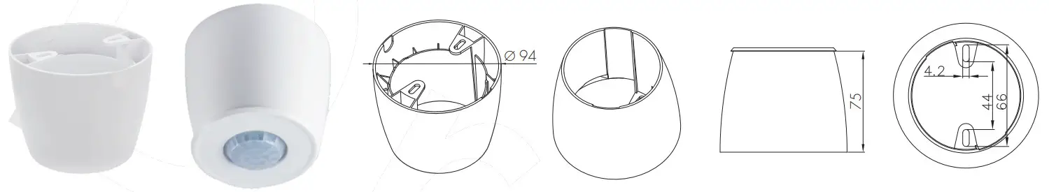 HYTRONIK HBIR28 2CH Bluetooth PIR Standalone Motion Sensor - Dimensions 11