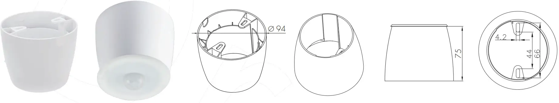 HYTRONIK HBIR28 2CH Bluetooth PIR Standalone Motion Sensor - Dimensions 14