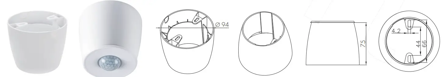 HYTRONIK HBIR28 2CH Bluetooth PIR Standalone Motion Sensor - Dimensions 17