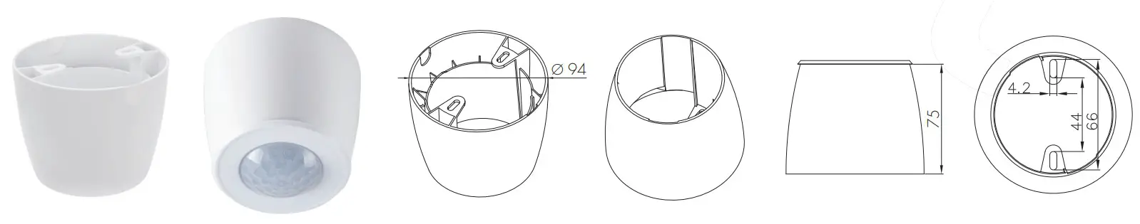 HYTRONIK HBIR28 2CH Bluetooth PIR Standalone Motion Sensor - Dimensions 21