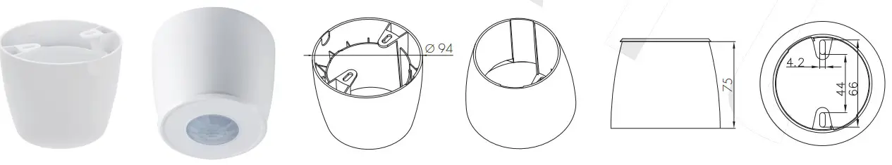 HYTRONIK HBIR28 2CH Bluetooth PIR Standalone Motion Sensor - Dimensions 8