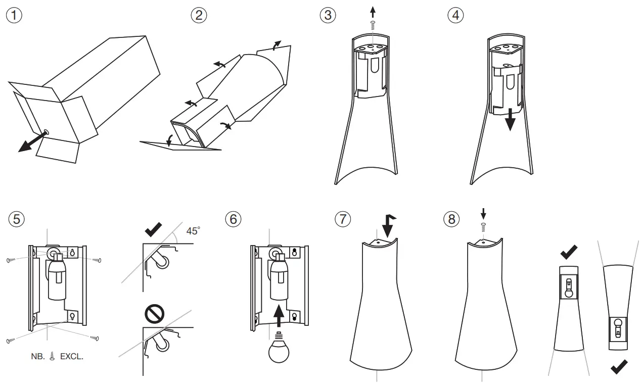 Secto Design Secto Small 4237 Corner Lamps - Assembly