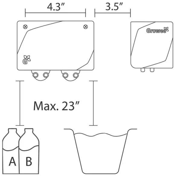 Growee Smart Nutrient Doser - Wall