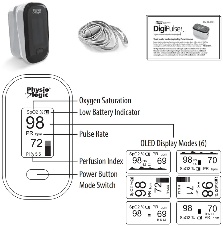 Physio logic 107 100 Digital Pulse Oximeter - Your Oximeter