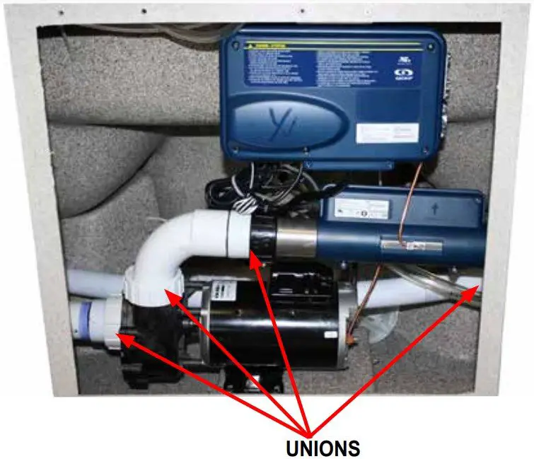 FILLING THE SPA WITH WATER