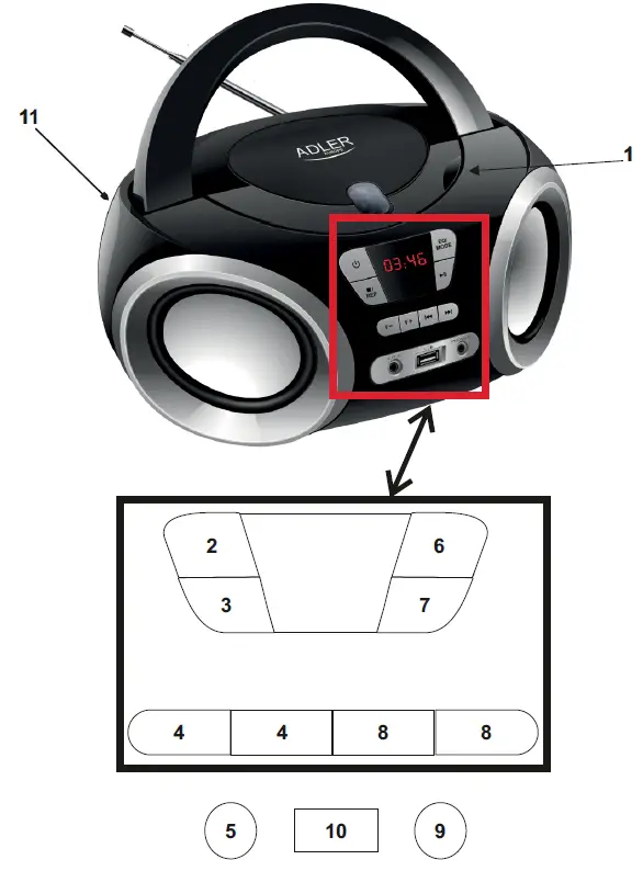 ADLER-AD-1181-CD-Player-Portable-FIG-1