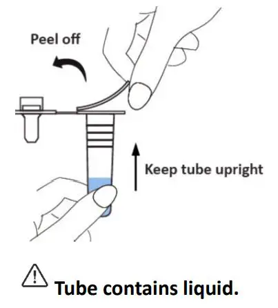 Advin COVID-19 Antigen Test Home - Peel off the aluminum foil on the extraction buffer tube