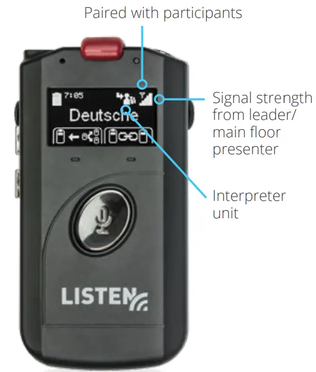 LK-1 ListenTALK Digital Transceiver - Interpreter