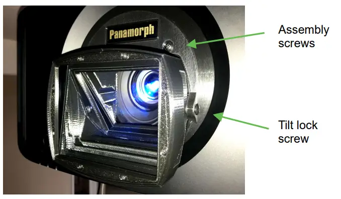 Panamorph DCR J1 ST Direct Attach Cinema Format Conversion Lens - Assembly screws