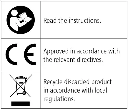KAYOBA 021290 Electric Bicycle - SYMBOLS