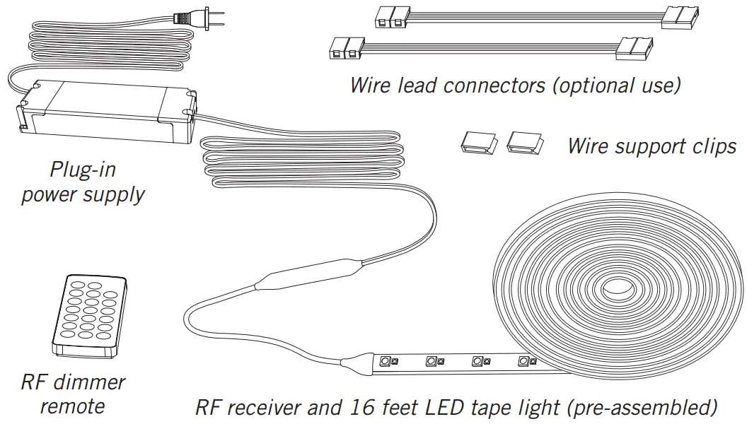 Armacost LIGHTING 423511 RibbonFlex Home Multi Color or White LED Tape Light Kit