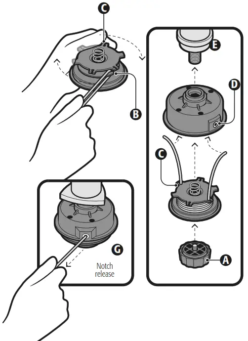 TRUPER DES 30C Gas String Trimmer - mounting