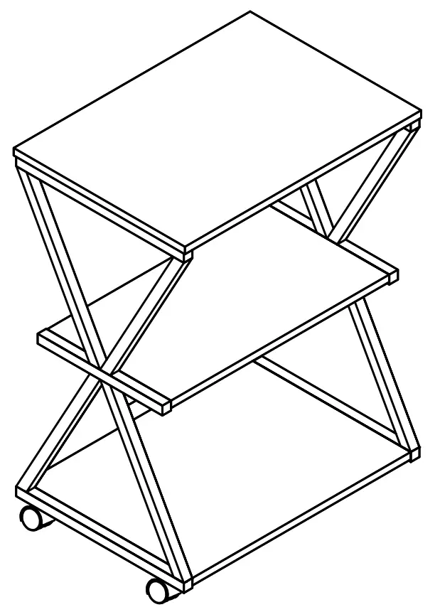 HQ0024 P1 File Cabinet 4 Tier Modern Bookshelf