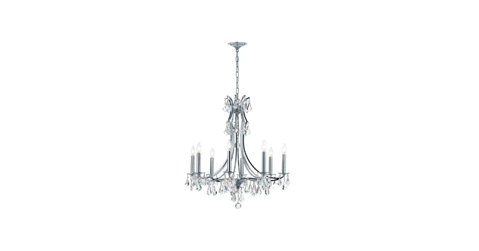 Crystorama 5938-ch-cl-mwp Eight Light Chandelier Instruction Manual