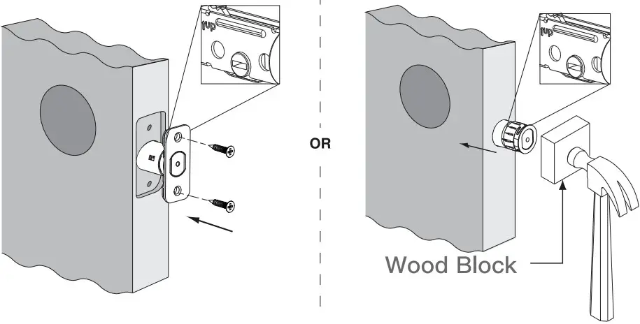 Install latch and deadbolt