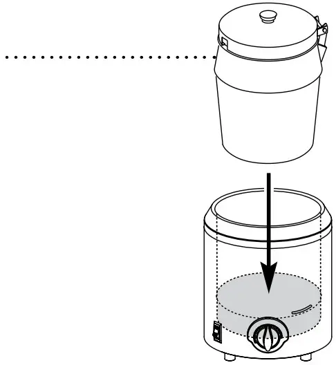 PUT INSET INTO WATER VESSEL BASIN