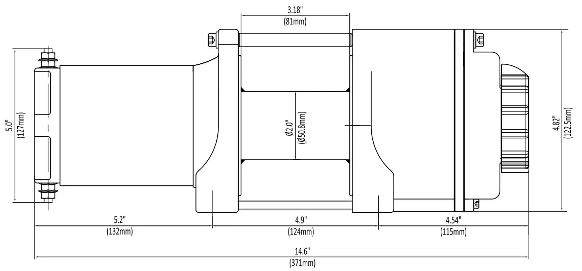 KFi SE45 R2 Stealth Series Synthetic Cable Atv Utv Winch - Electric winche.
