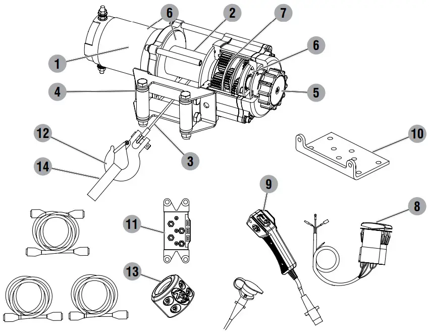KFi SE45 R2 Stealth Series Synthetic Cable Atv Utv Winch - Winch