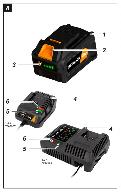 BATAVIA BT-CLC005 Maxxpack 18V 4.0A Fast Charger - FigA