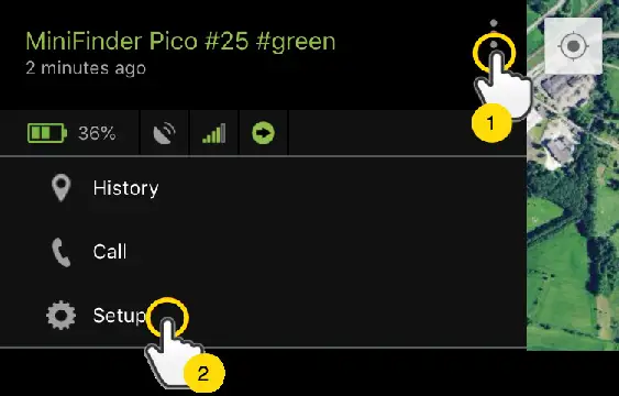 MiniFinder Pico Personal GPS Tracker - Authorize Telephone Numbers 1
