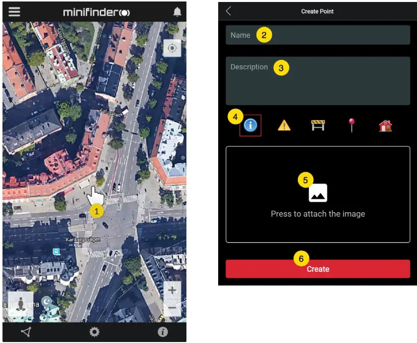 MiniFinder Pico Personal GPS Tracker - Tag Function 1