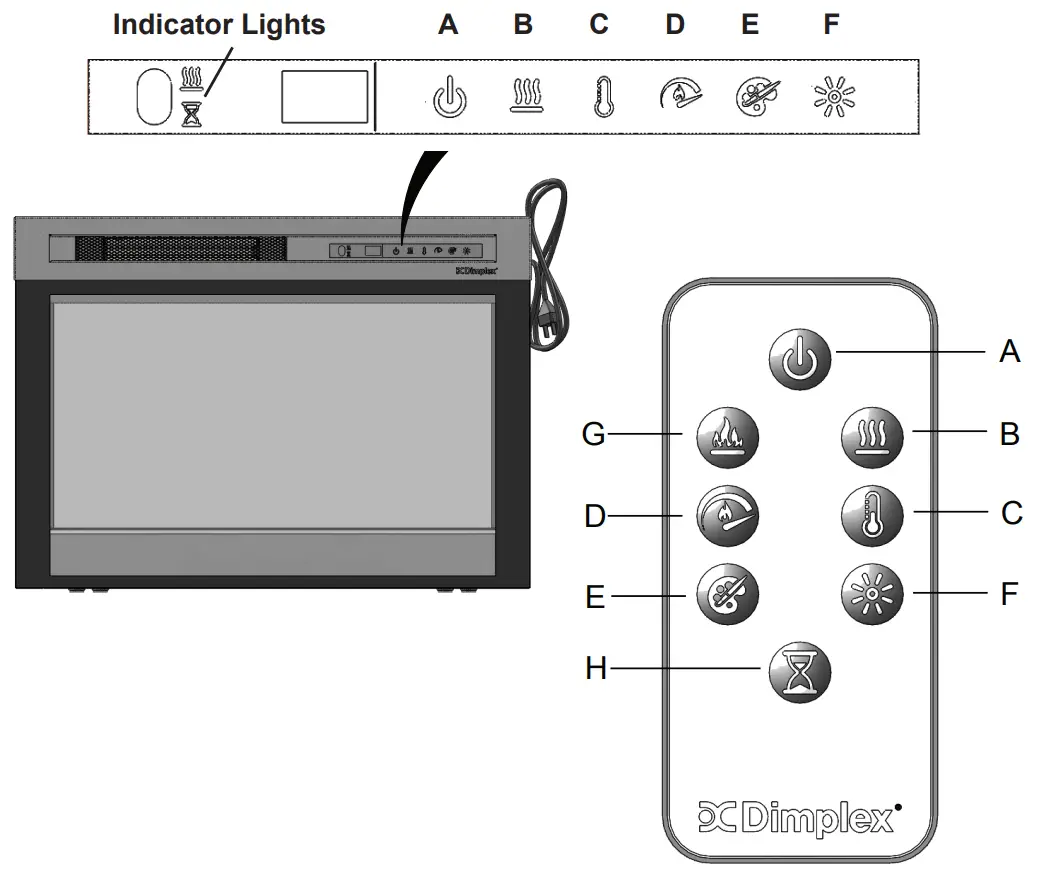 Dimplex XHD33L 33 Inch Firebox Electric Fireplaces - Dimplex Electric Fireplace6