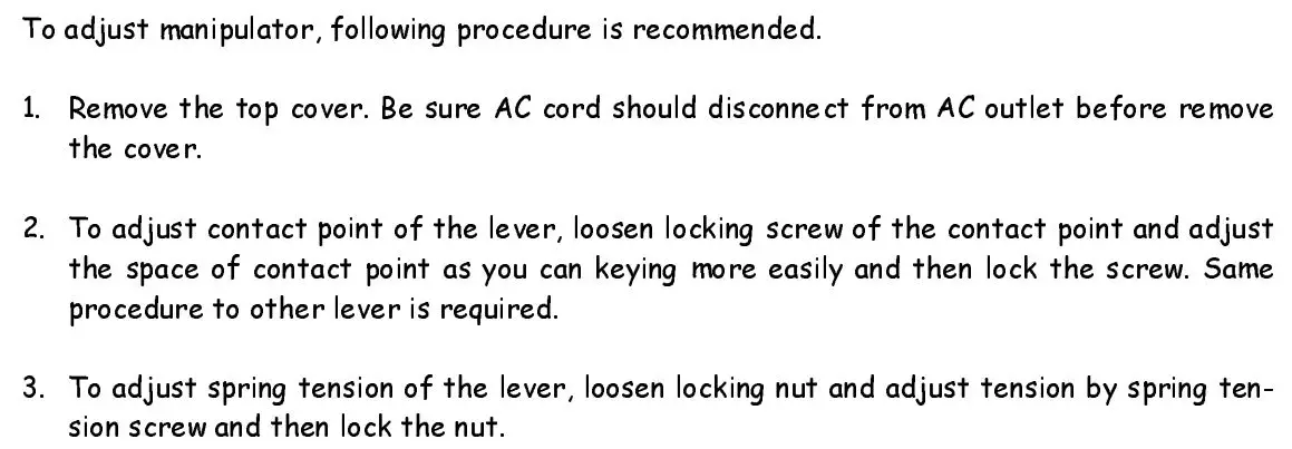 KENPRO KP-100 Electronic Squeeze Keyer Instruction Manual - Adjusting