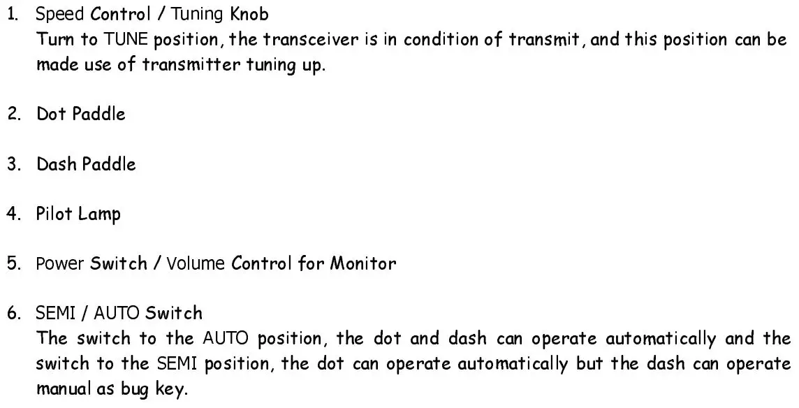 KENPRO KP-100 Electronic Squeeze Keyer Instruction Manual - Operation