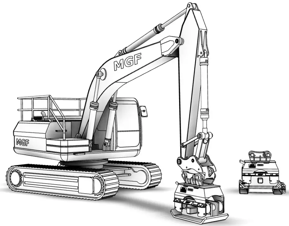 MGF IHC150 Excavator Mounted Compactor - Maintenance