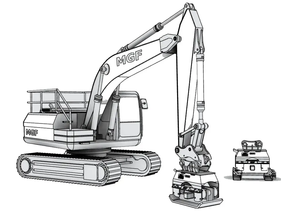 MGF IHC150 Excavator Mounted Compactor