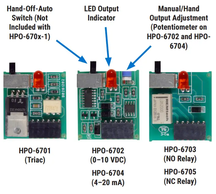 KMC CONTROLS HPO-6700 Series Output Override Boards