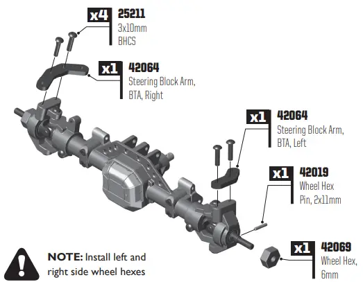 FRONT AXLE BUILD: BAG 5
