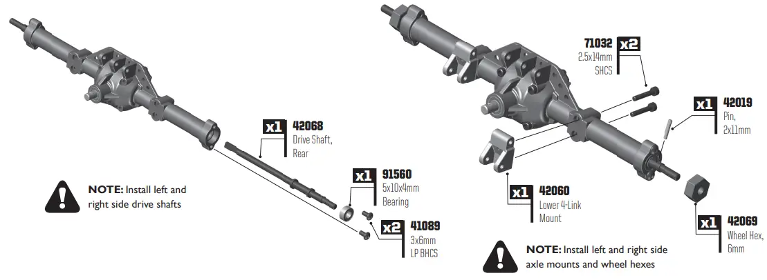 REAR AXLE BUILD: BAG 6