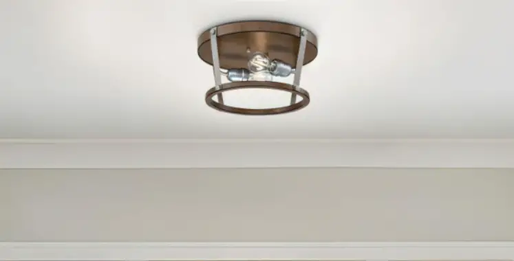 Westinghouse 6126200 Elway 14 In. 2 Light Barnwood Finish With Galvanized Steel Accents Flush Mount Instruction Manual