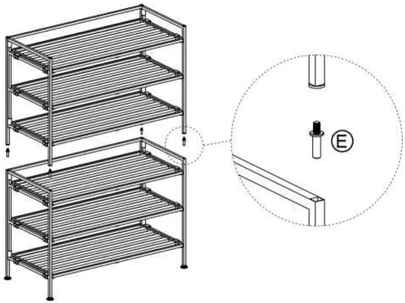 Seville Classics SHE15881B 3 Tier Resin Slat Utility Shoe Rack - Shoe Racks