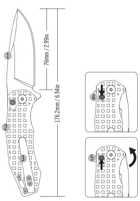OKNIFE SPURDOG Bar Lock Knife - PRODUCT OVERVIEW