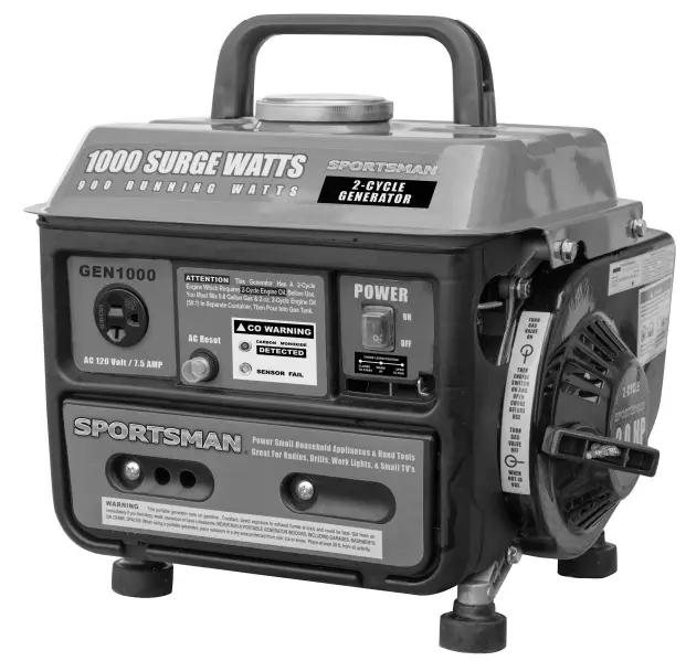 BUFFALO GEN1000 900 Running Watts 2-Cycle Portable Generator - fig 1