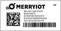 MERRYIOT DW10 915 Close Door Window Sensor - Label format information 1
