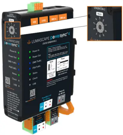 LUMASCAPE LS6550 PowerSync PS4 Data Injector - Position Mode Switch