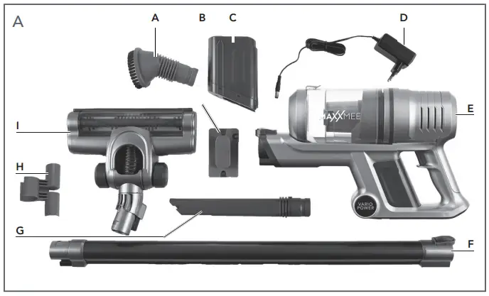 MAXXMEE 05799 Cordless Cyclone Vacuum Cleaner FIG 1
