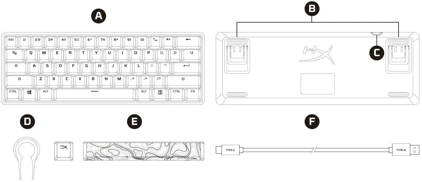 HYPERX 4402196 Alloy Origins 60 - Keyboard Overview