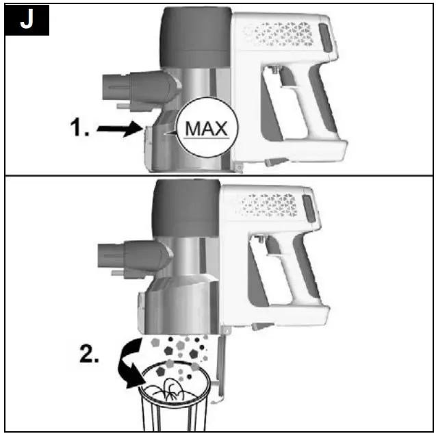 unlocking button INSTRUCTION