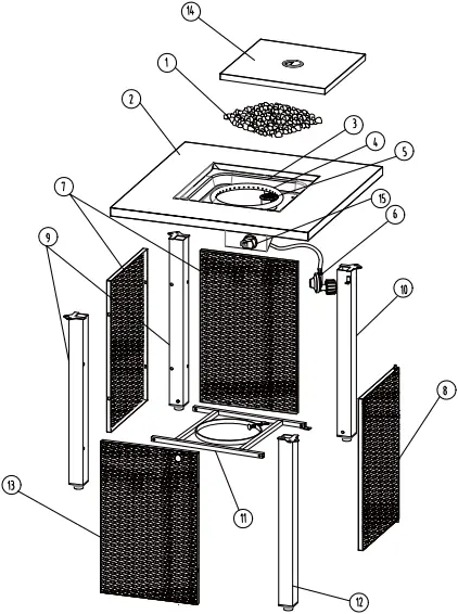 The Home Depot CX929FP-NW - Parts List