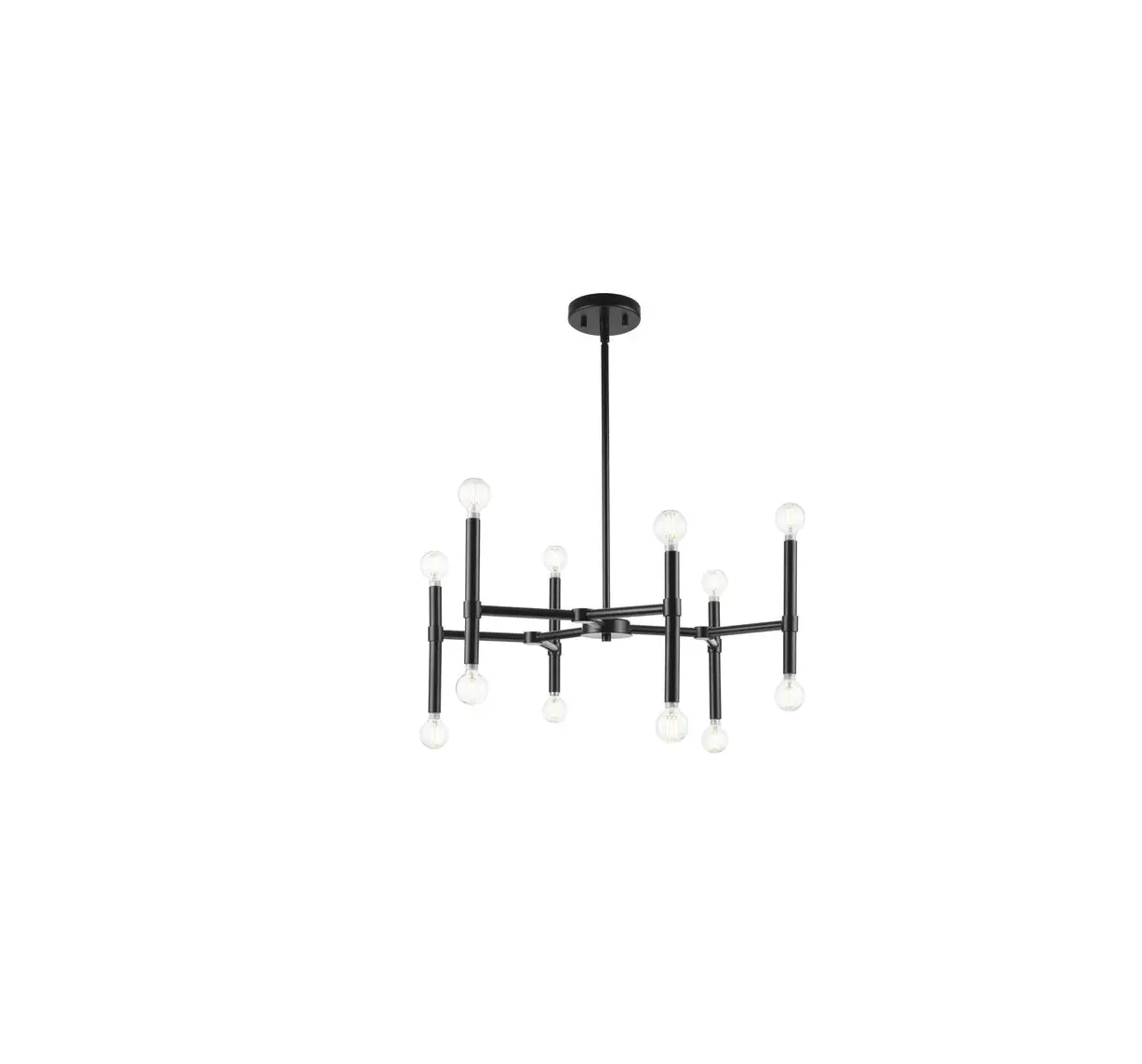 Progress Lighting P400339-31m Arya 12 Light 24.12 Inch Matte Black Chandelier Ceiling Light Instruction Manual