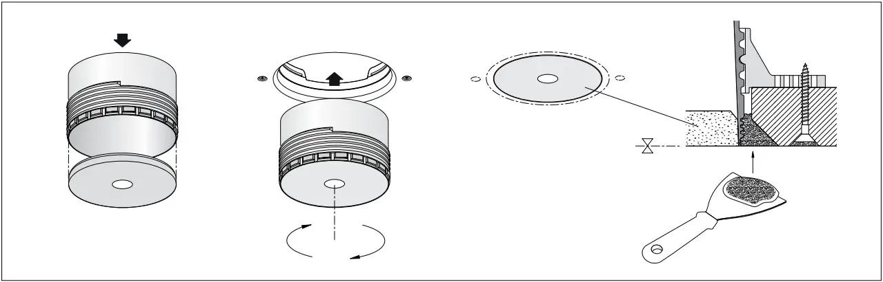 BEGA 50383 1 LED Recessed Ceiling Downlight - ceiling cutout