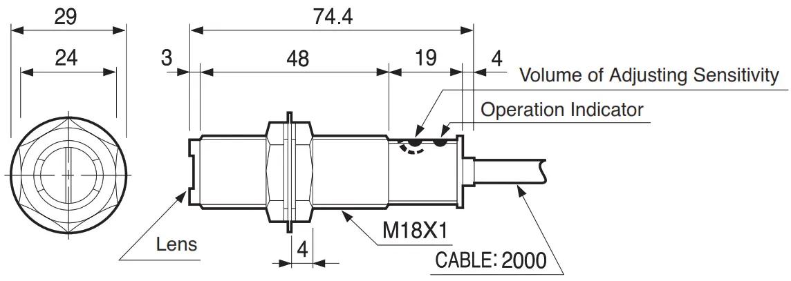 HANYOUNG NUX PR Series Photo Sensor - Brass case