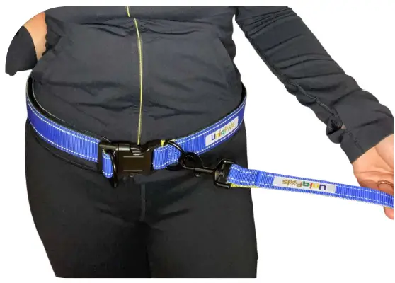 Uniq Pals Hands Free Dog Leash - giving it a gentle