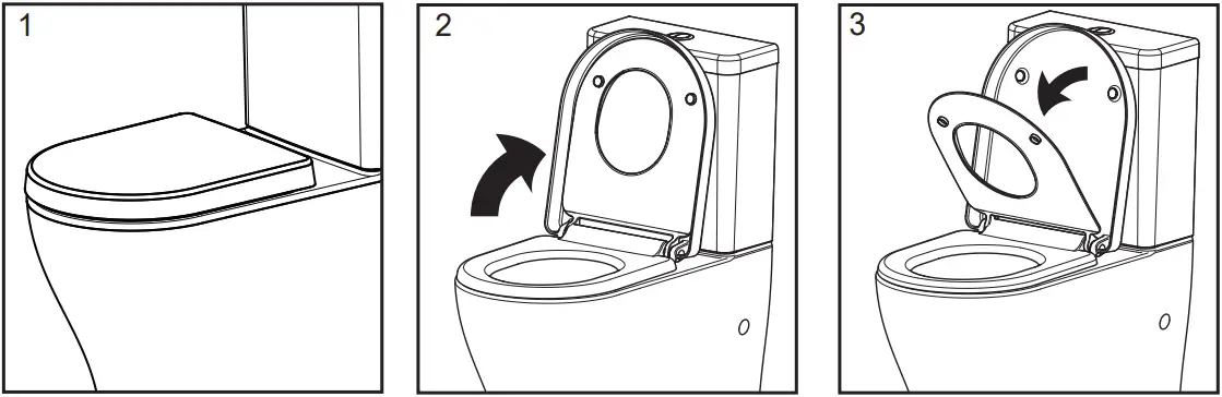 CAROMA 300069W Livewell D Shape Family Toilet Seat - Toilet seat 4
