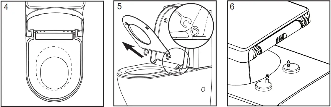 CAROMA 300069W Livewell D Shape Family Toilet Seat - Toilet seat 5