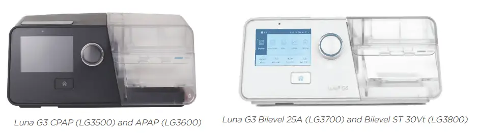 REACT HEALTH LG3500 PAP Devices -
